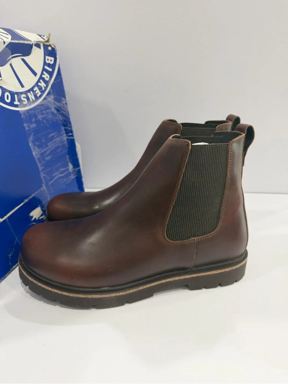 Birkenstock Highwood Slip-On Leather Men’s Chelsea Boots - Chocolate